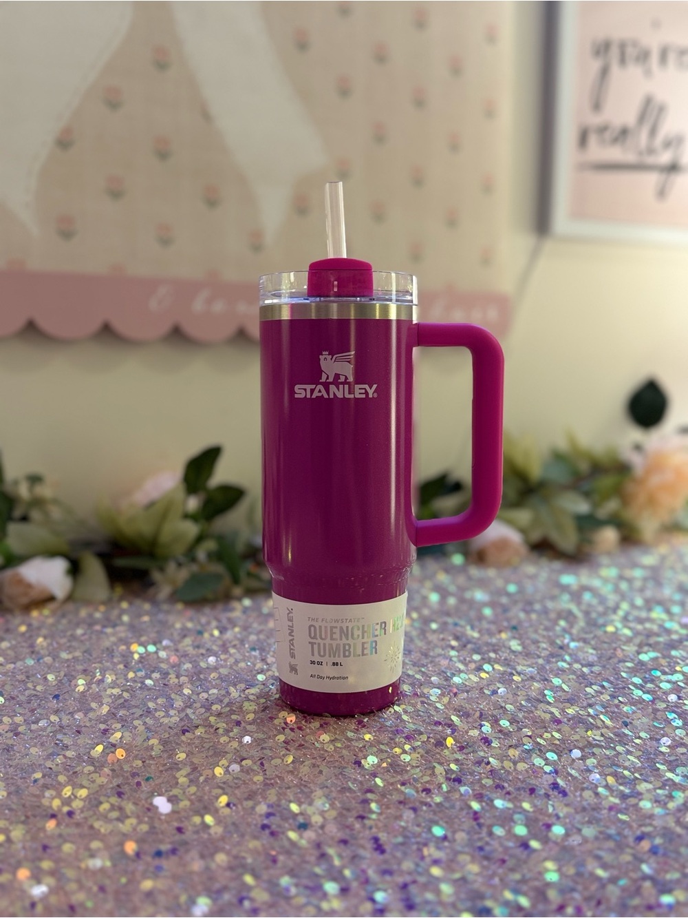 NWT Stanley 30oz Quencher H2.0 Tumbler in ‘Punch Shimmer’